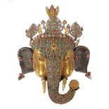 Kopf des Ganesha Indien/Nepal, 20.Jh.,