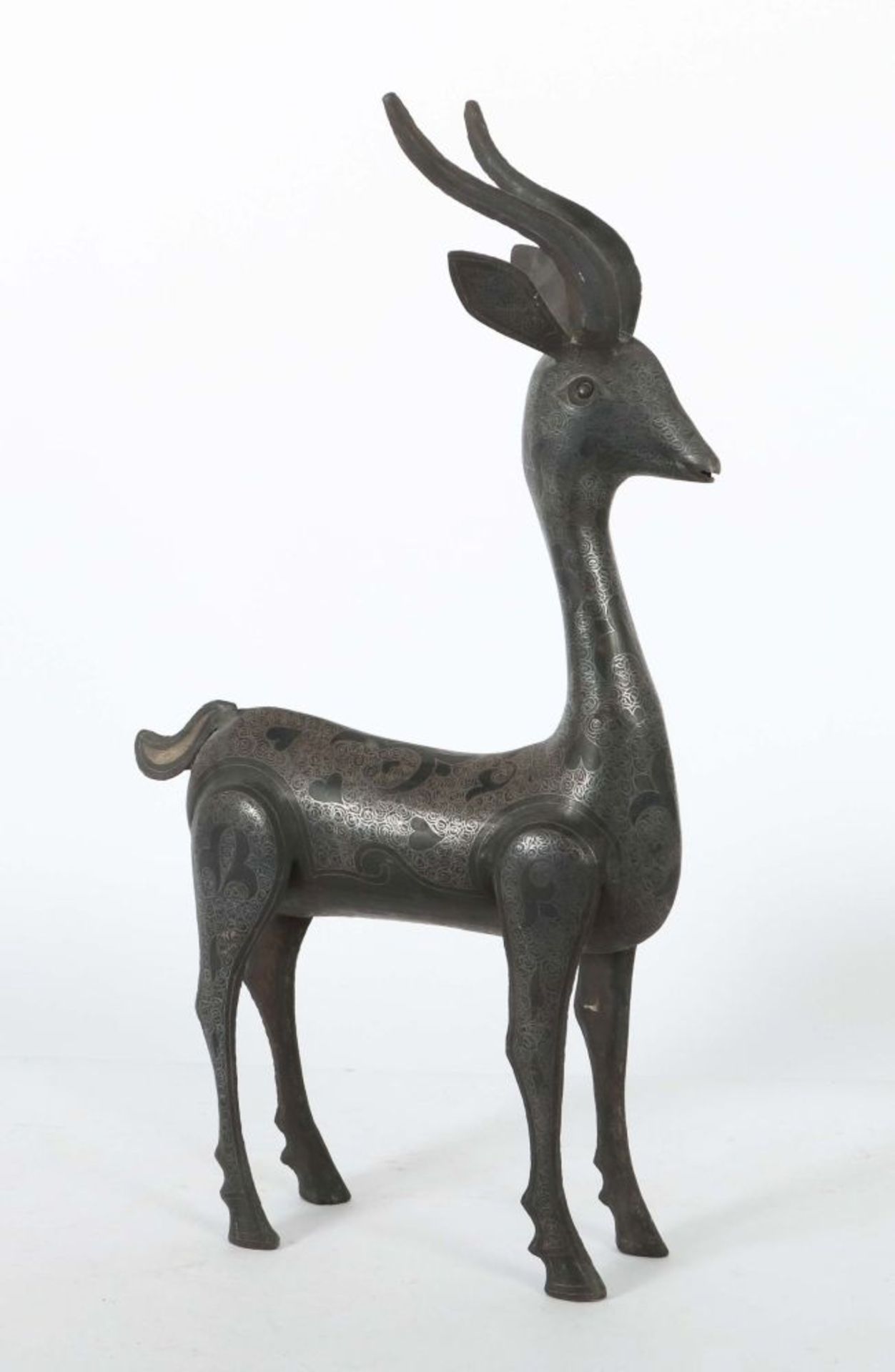 Gazelle wohl Persien, Weißmetall, - Bild 2 aus 2