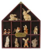 Diorama mit 9 Hasen und 2 Wollminis
