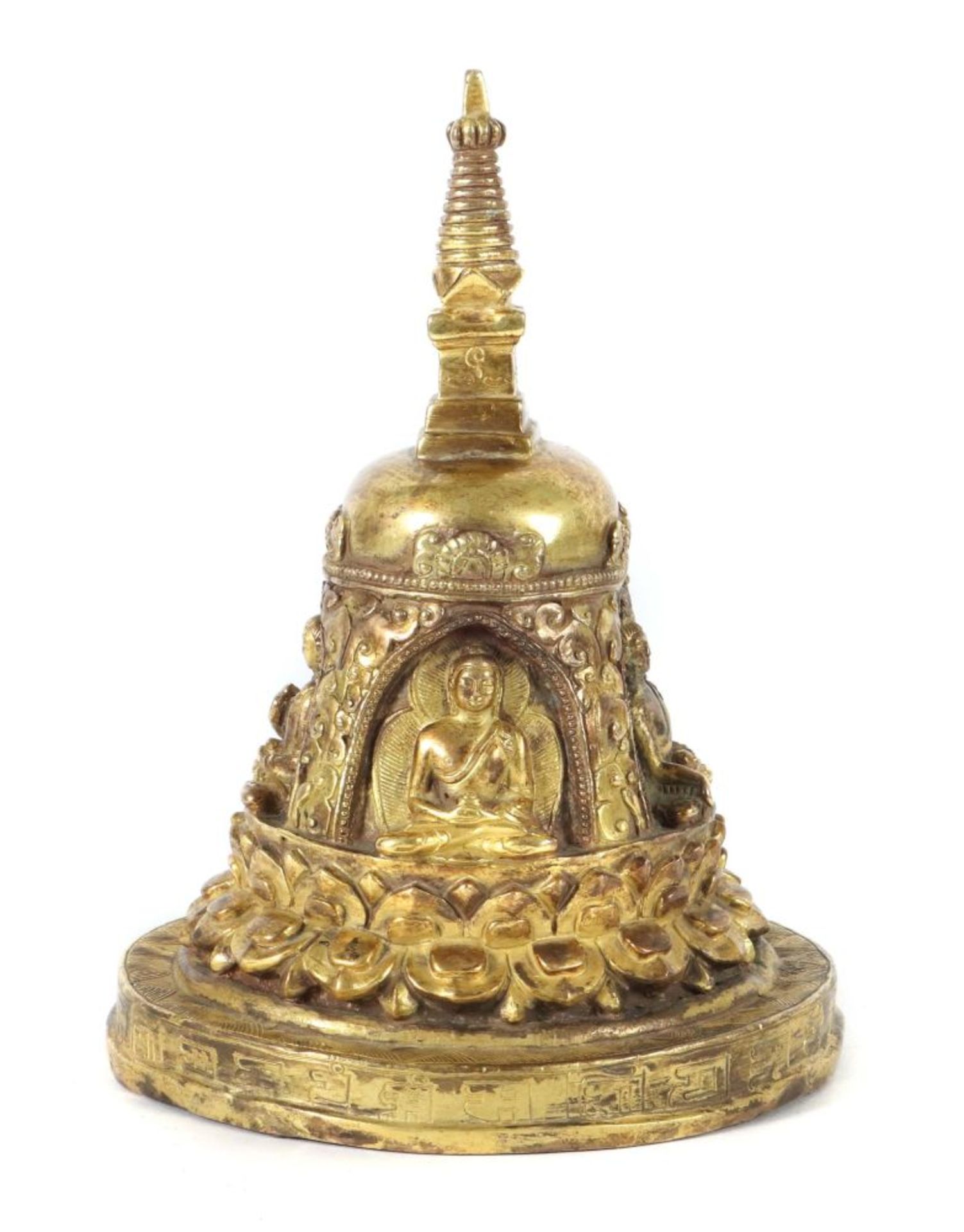 Stupa Nepal, 2. Hälfte 20. Jh., Bronze
