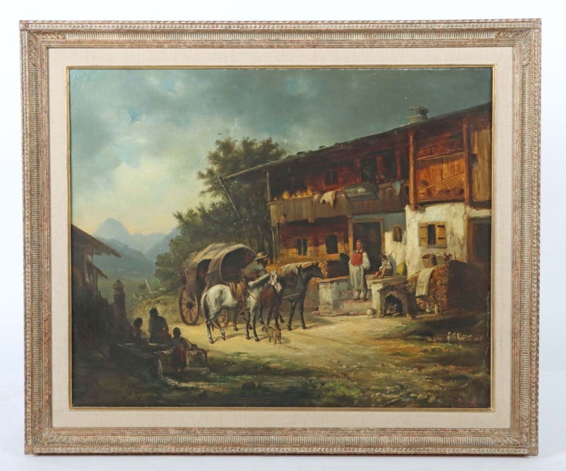 Maler des 19. Jh. "Bauernhaus", vor - Bild 2 aus 4