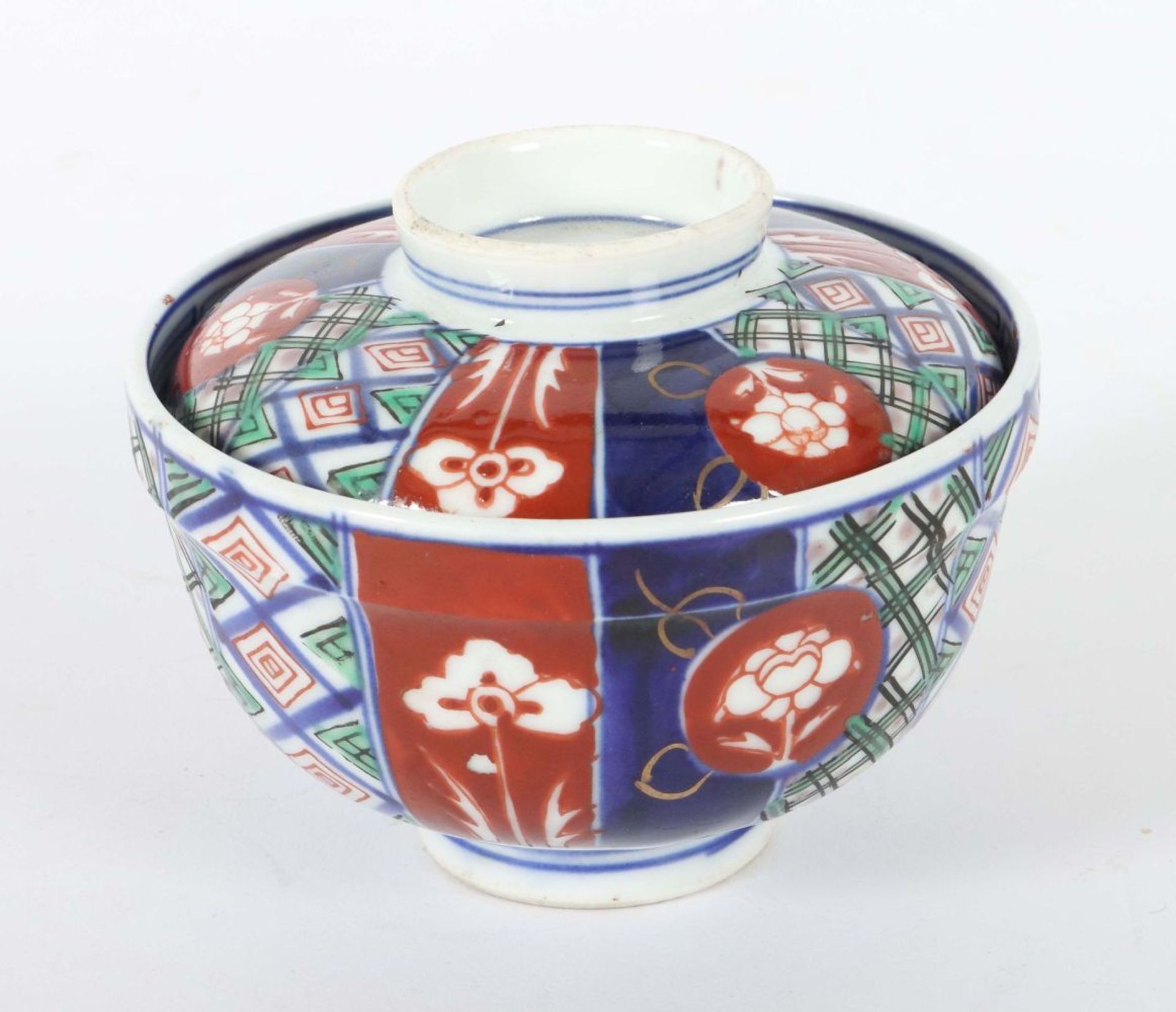 Imari-Chawan mit Deckel Japan, - Image 2 of 5