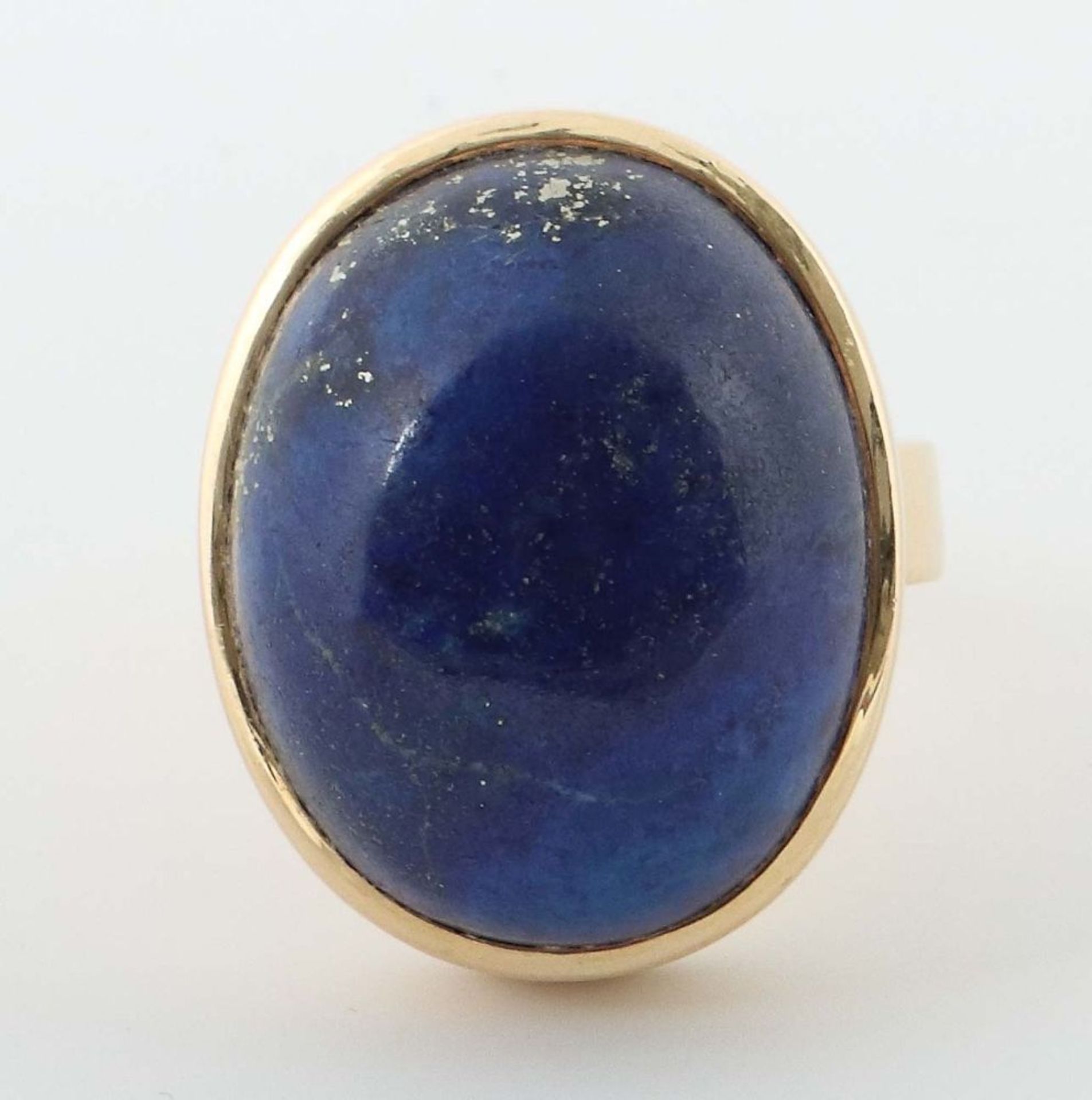Großer Lapis Lazuli Ring Gelbgold 750,