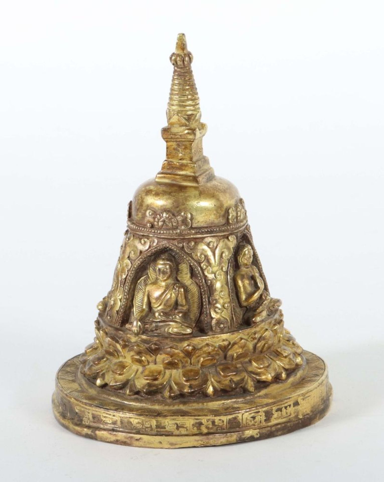 Stupa Nepal, 2. Hälfte 20. Jh., Bronze - Bild 2 aus 4