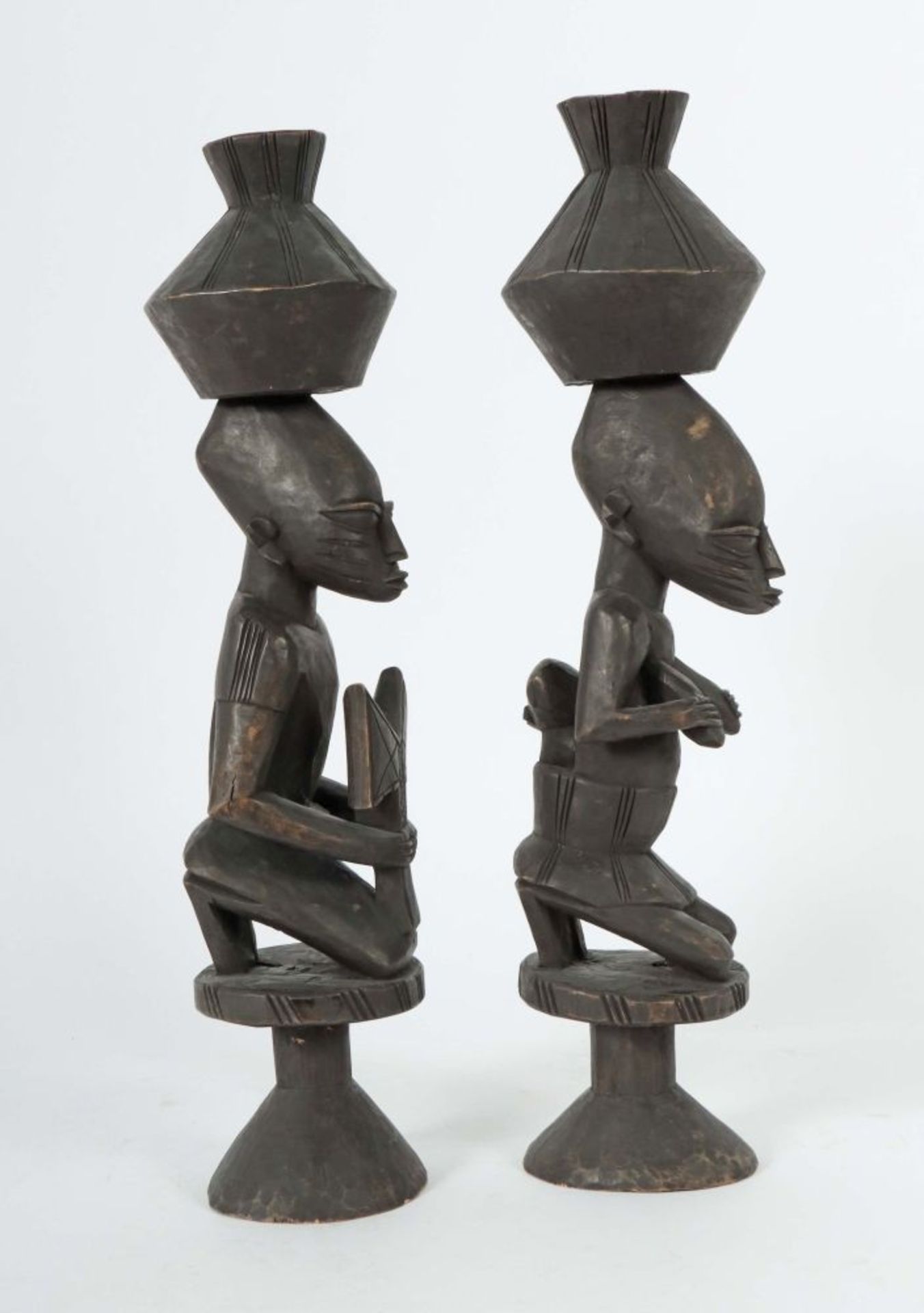 Yoruba Figuren-Paar Nigeria, Holz - Image 2 of 2
