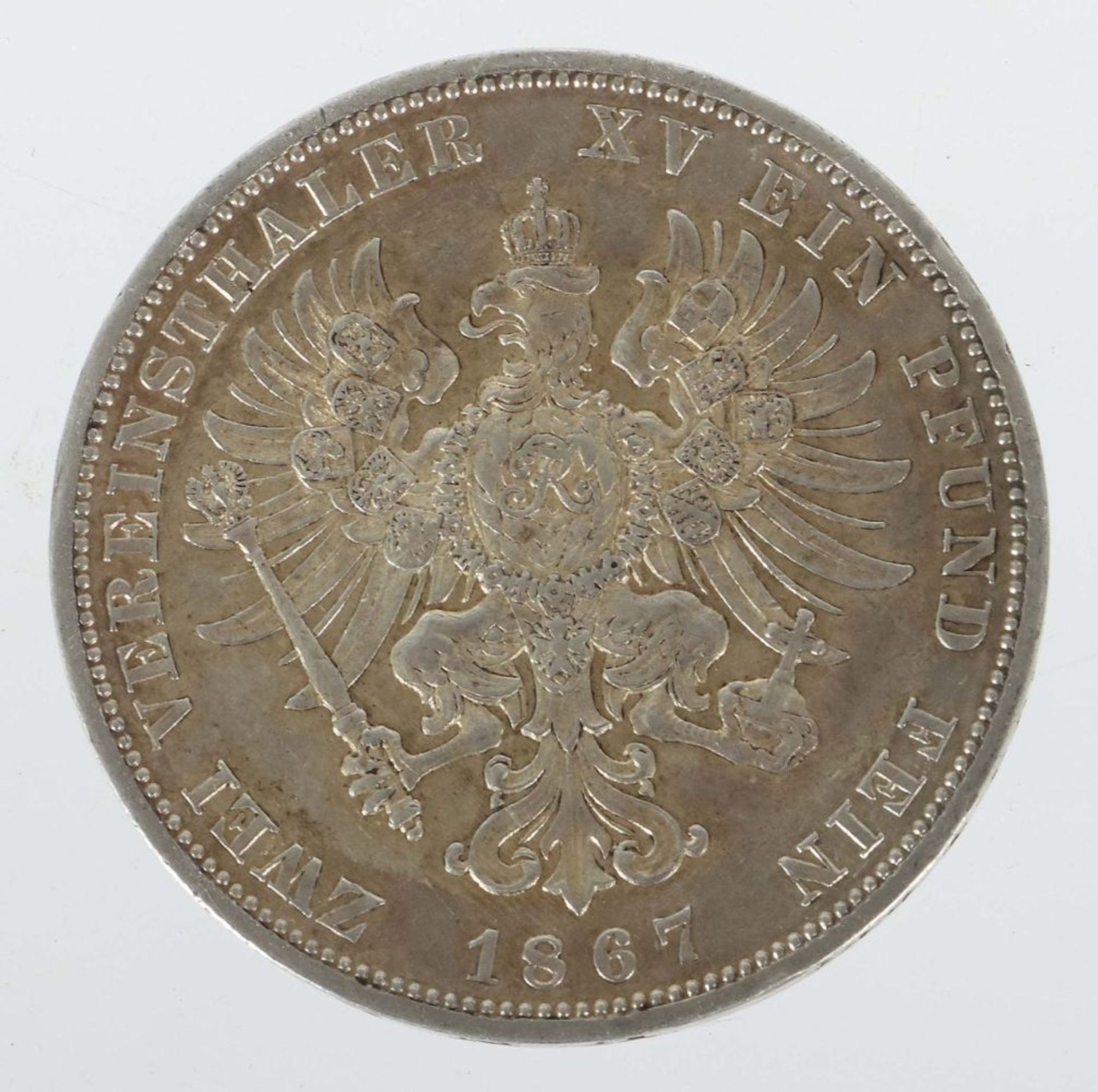 Zwei Vereinsthaler Preussen 1867, - Image 2 of 2