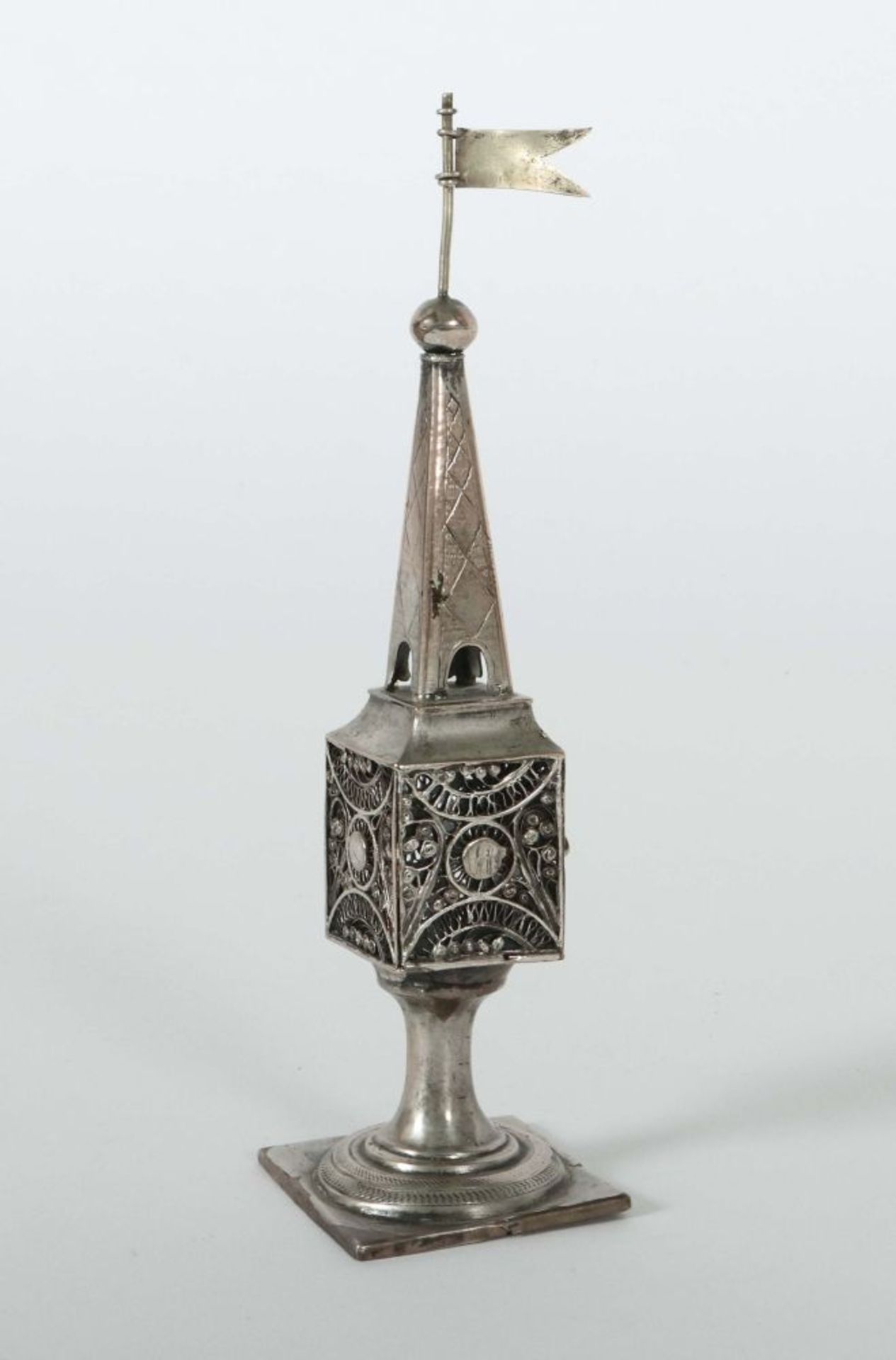 Judaica-Besamimturm 19./20. Jh., - Bild 2 aus 3