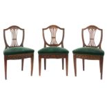 Drei Louis XVI-Stühle um 1800,