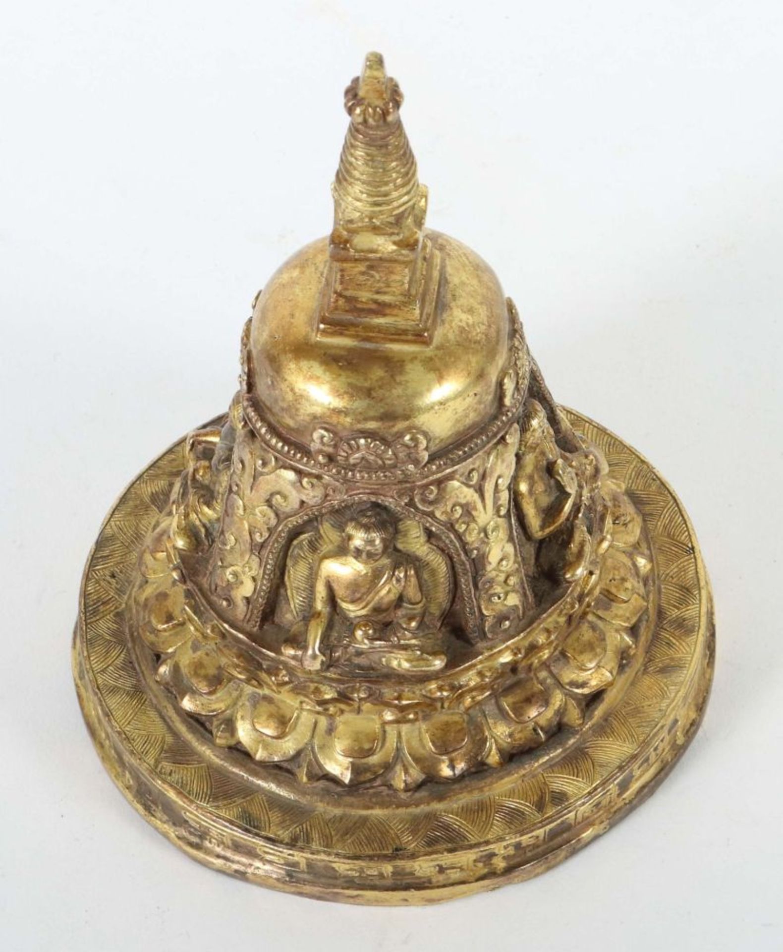 Stupa Nepal, 2. Hälfte 20. Jh., Bronze - Bild 3 aus 4