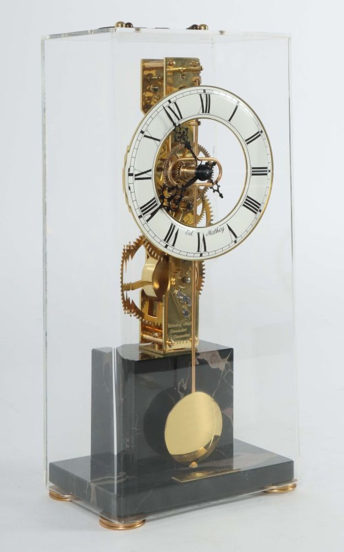 Edmond Mathey Skelett-Uhr Schweiz, - Image 2 of 4