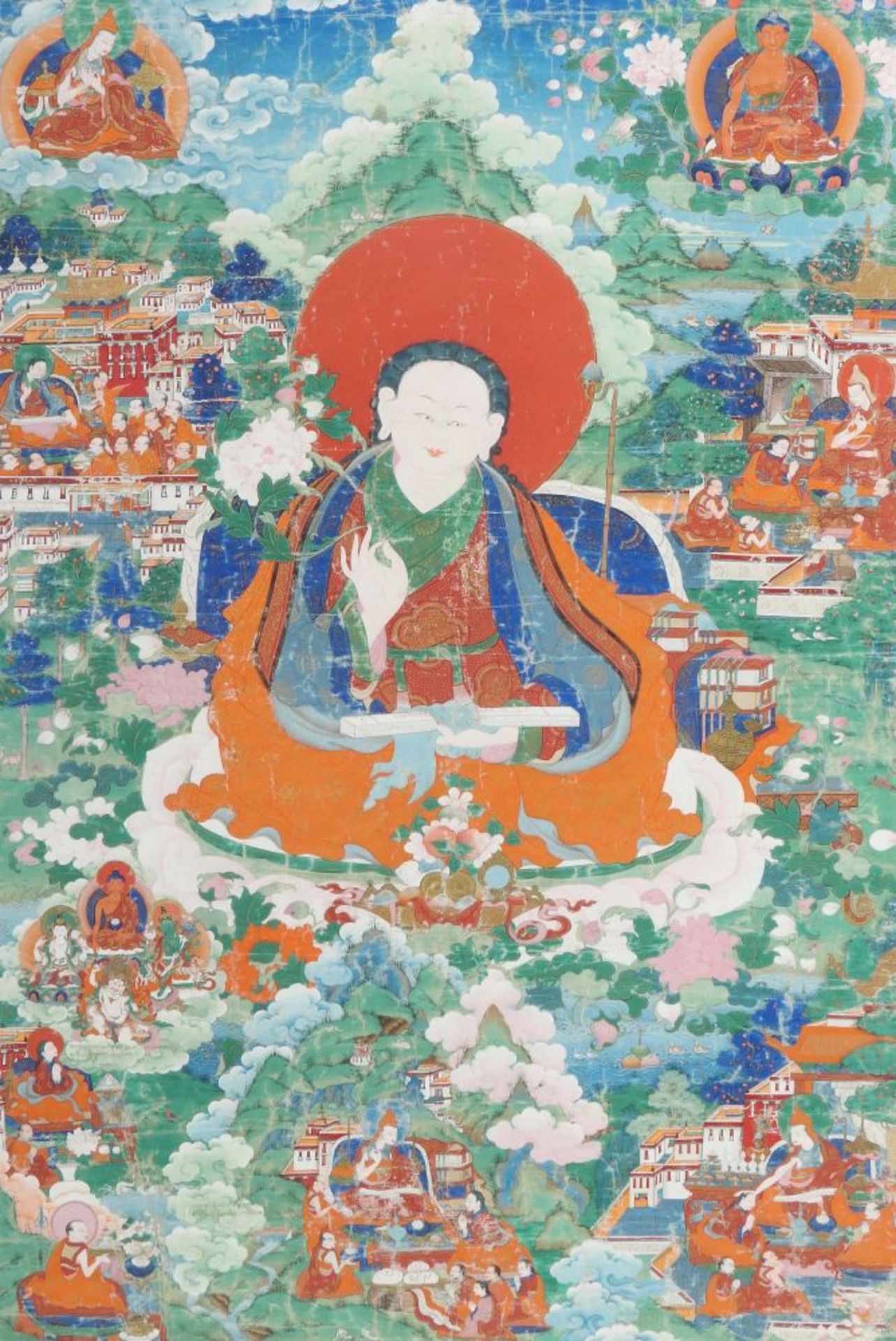 Thangka mit Kelsang Gyatsho Tibet, 18.