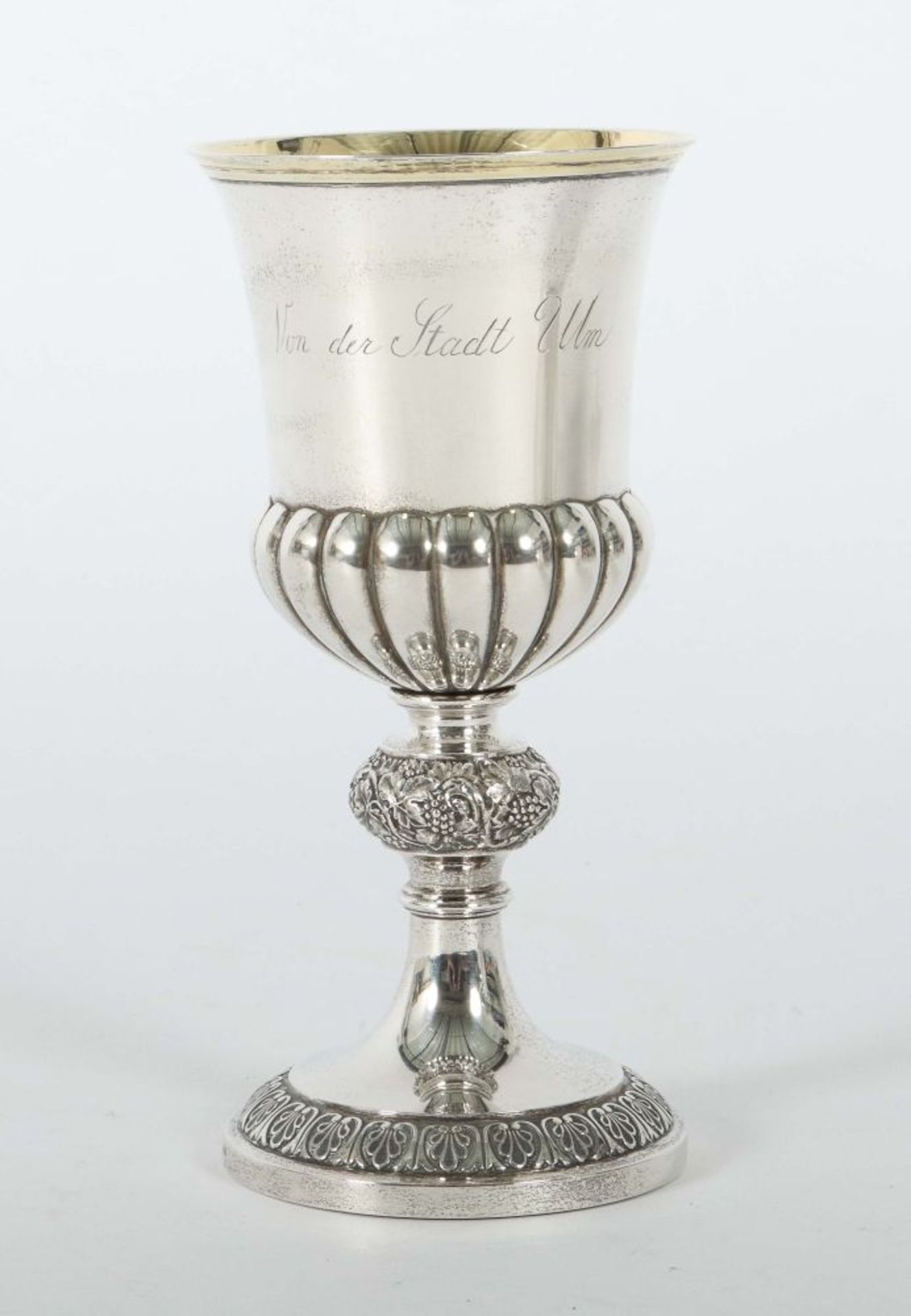 Fußpokal F. Miller, Ulm, dat. 1840,