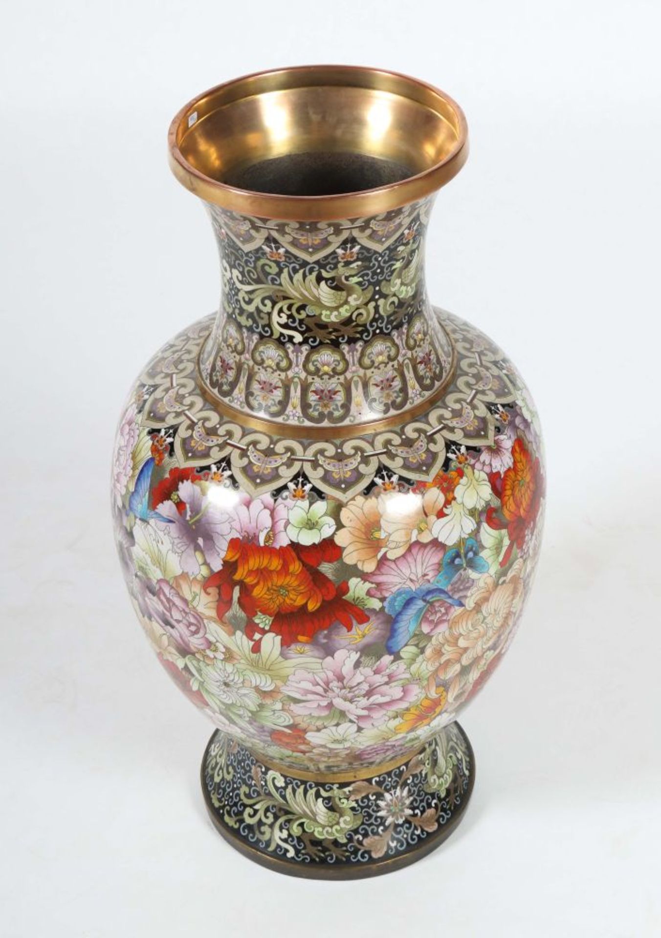 Große Cloisonné Vase China, 20. Jh., - Image 2 of 3