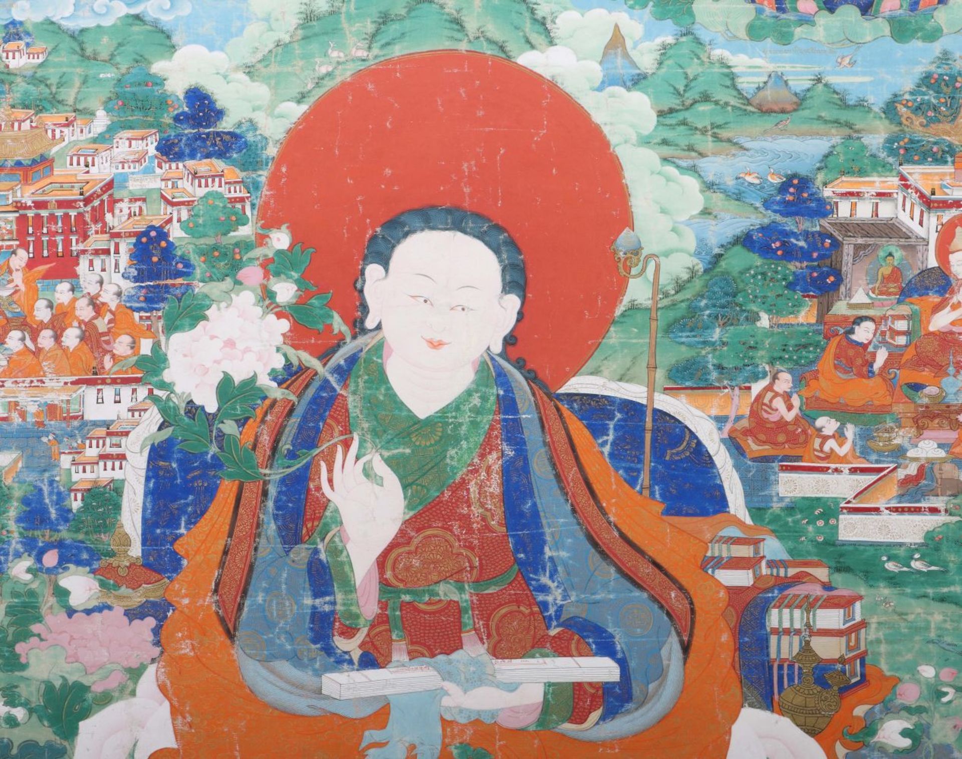 Thangka mit Kelsang Gyatsho Tibet, 18. - Image 3 of 5