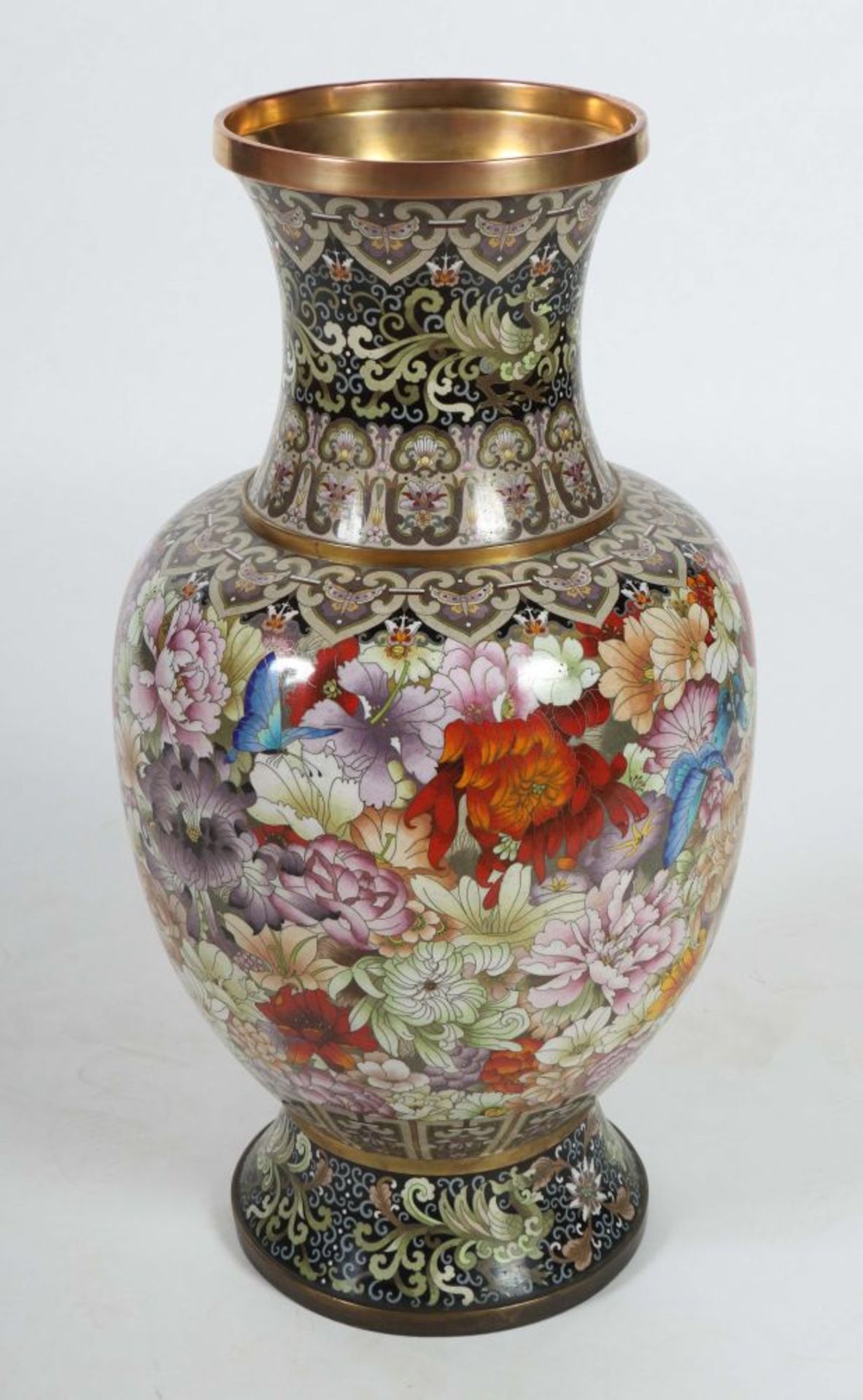 Große Cloisonné Vase China, 20. Jh., - Image 3 of 3