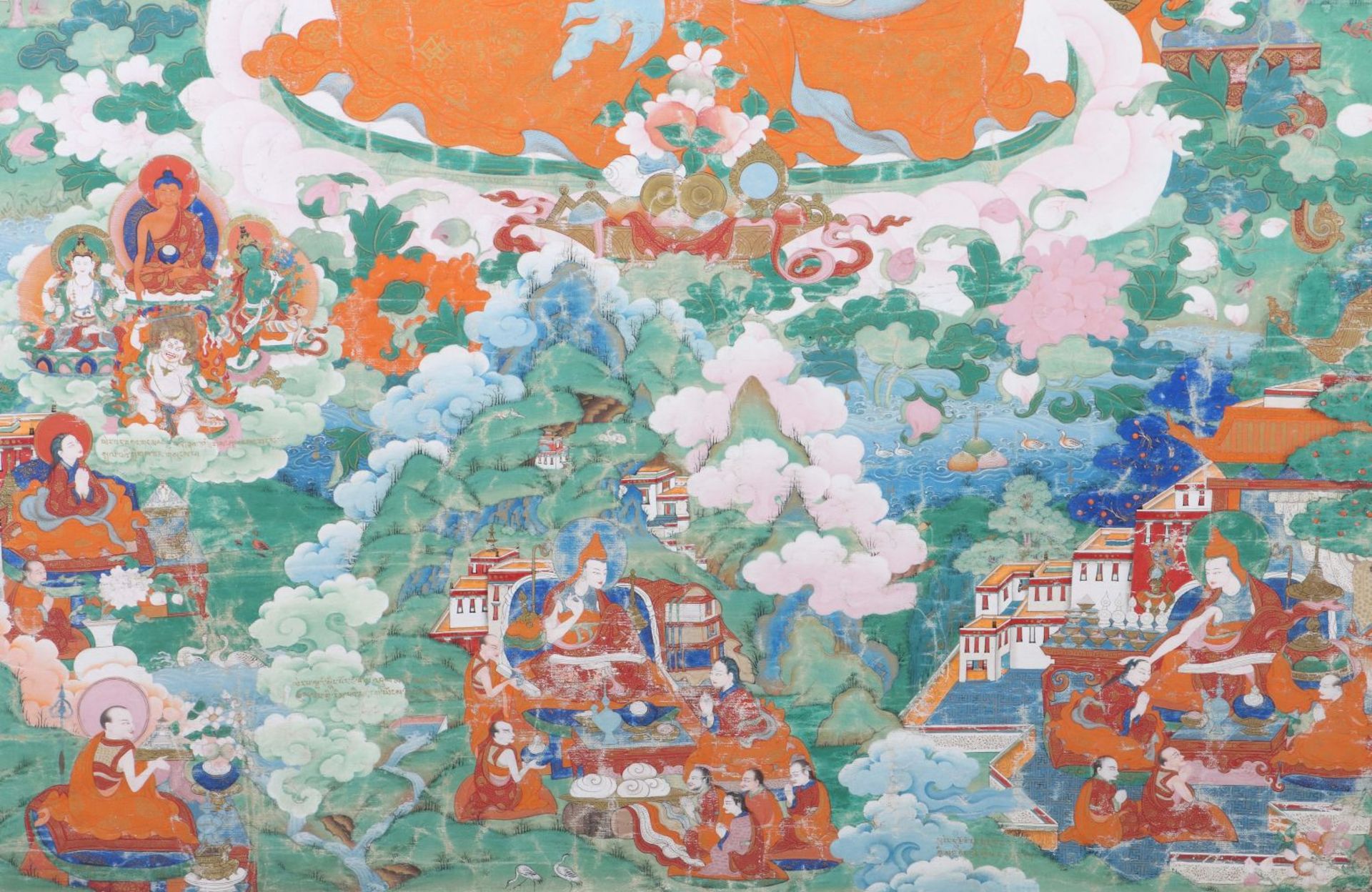 Thangka mit Kelsang Gyatsho Tibet, 18. - Image 5 of 5
