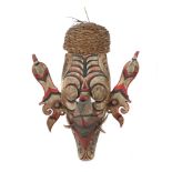 Dayak-Maske Borneo, Holz geschnitzt