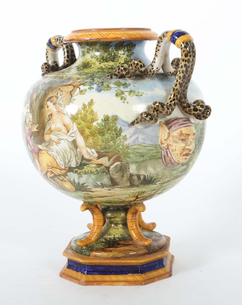 Italienische Fayencevase mit - Image 3 of 6