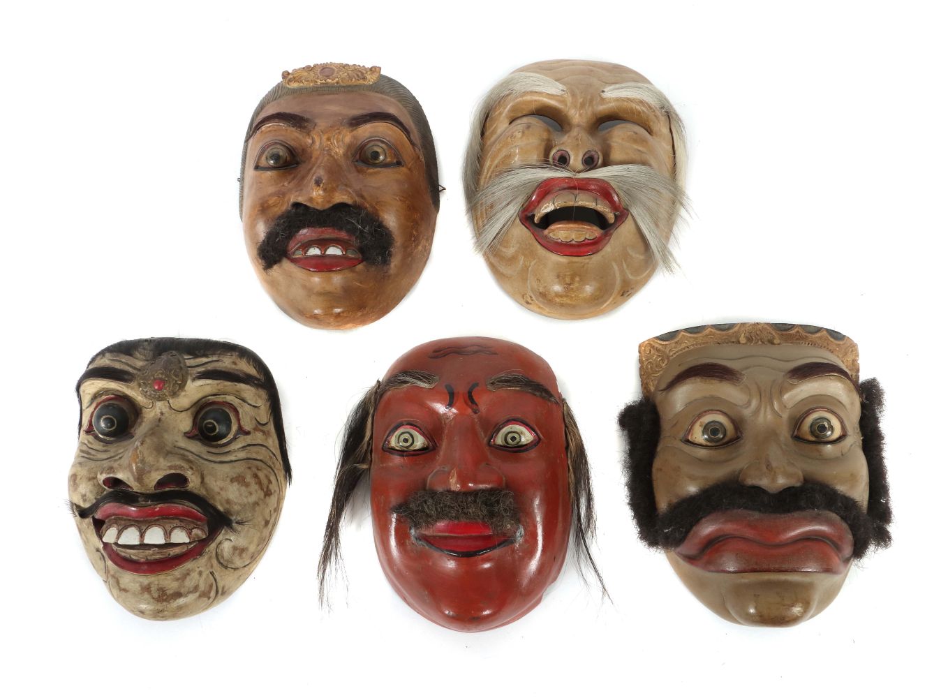 Vier Wayang Topeng Masken