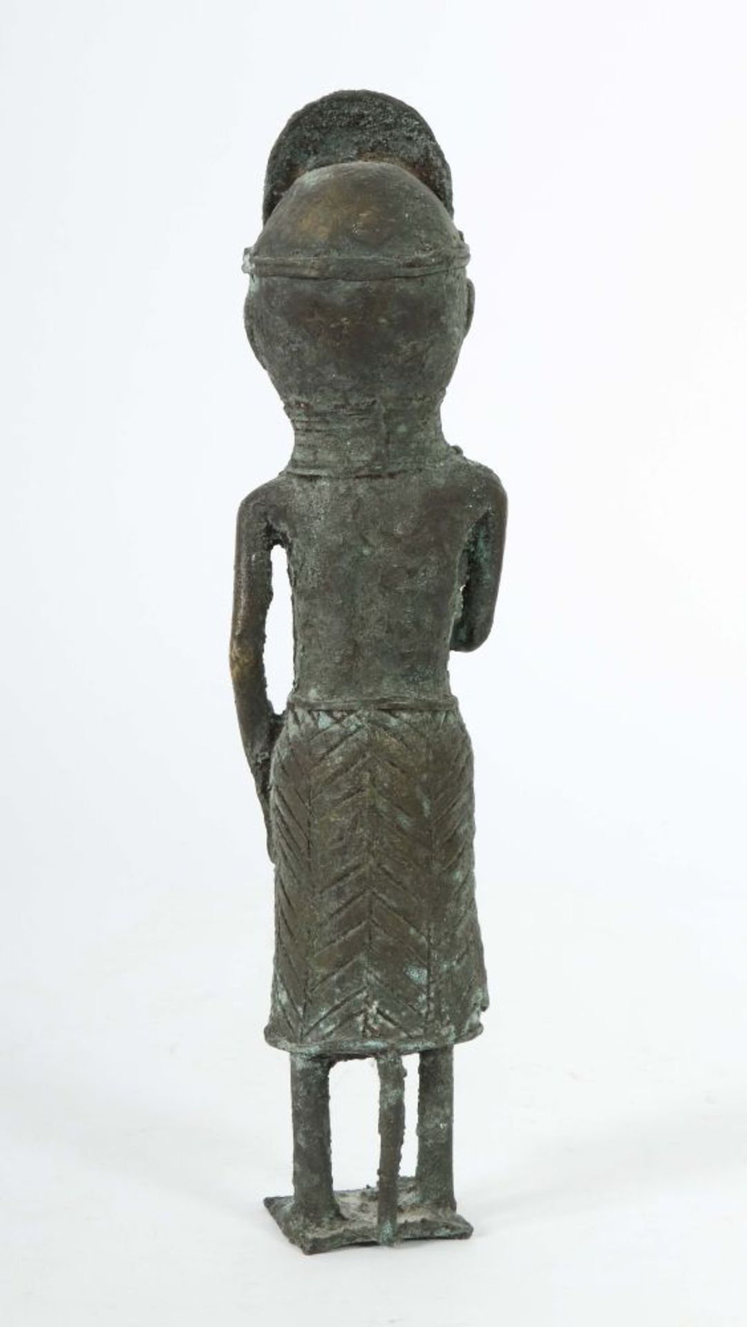 Bronzefarbene Figur im Stil der Benin - Bild 2 aus 2