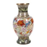 Große Cloisonné Vase China, 20. Jh.,