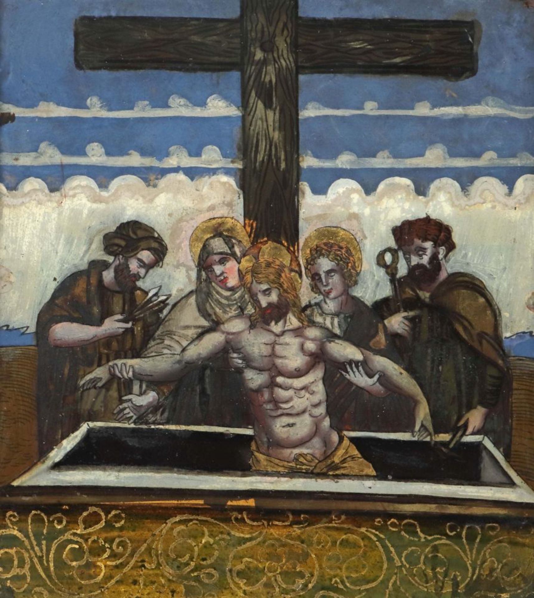 Hinterglasbild "Grablegung Christi" - Bild 3 aus 3
