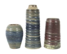 3 Vasen mit geriffelter Wandung Mobach