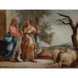 Hinterglasbild "Esau und Jacob"