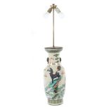 Nankingvase als Lampe China, 20. Jh.,