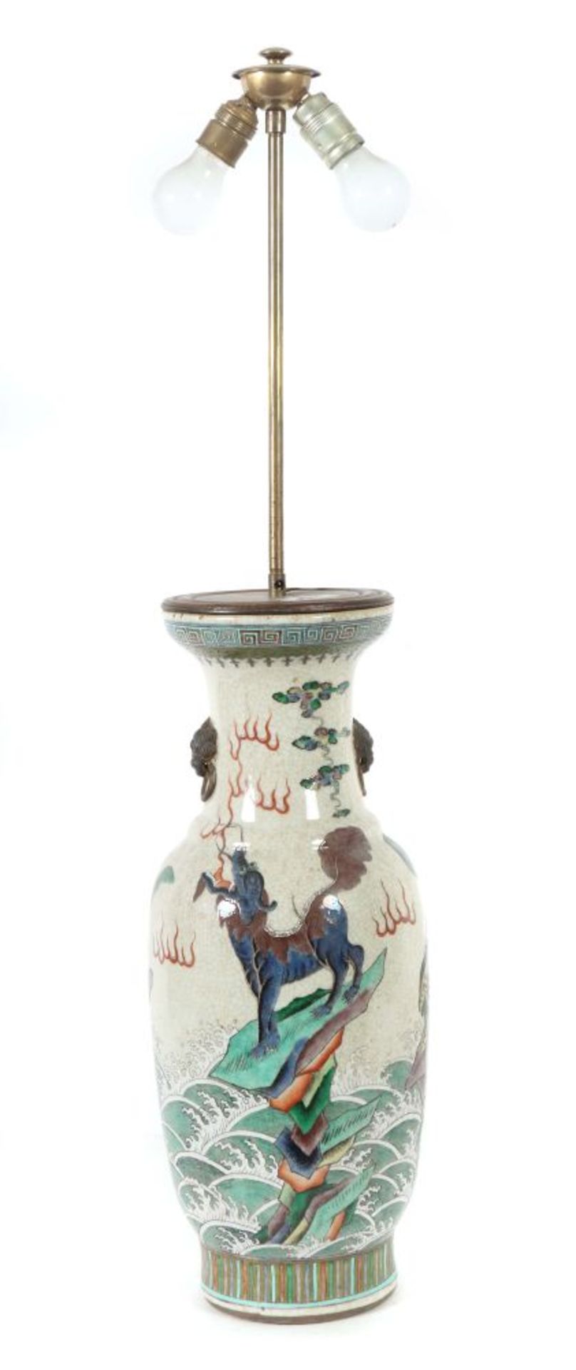 Nankingvase als Lampe China, 20. Jh.,