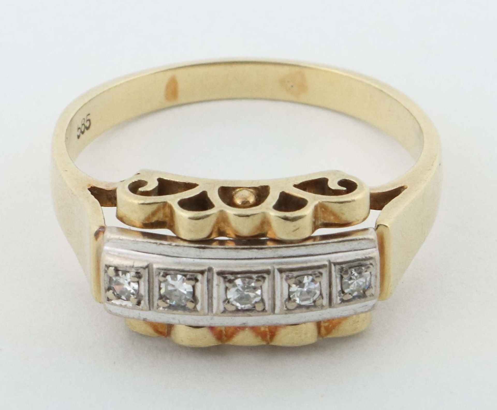 Schöner Diamantring Gelbgold 585, - Image 2 of 2