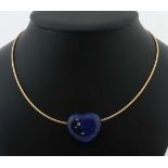 Lapis Lazuli Herzcollier Gelbgold 750,