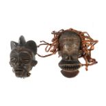 Zwei Masken der Tschokwe Angola,
