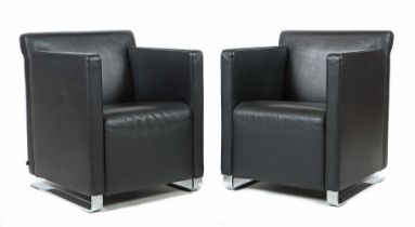 Paar Sessel in kubischer Form COR,