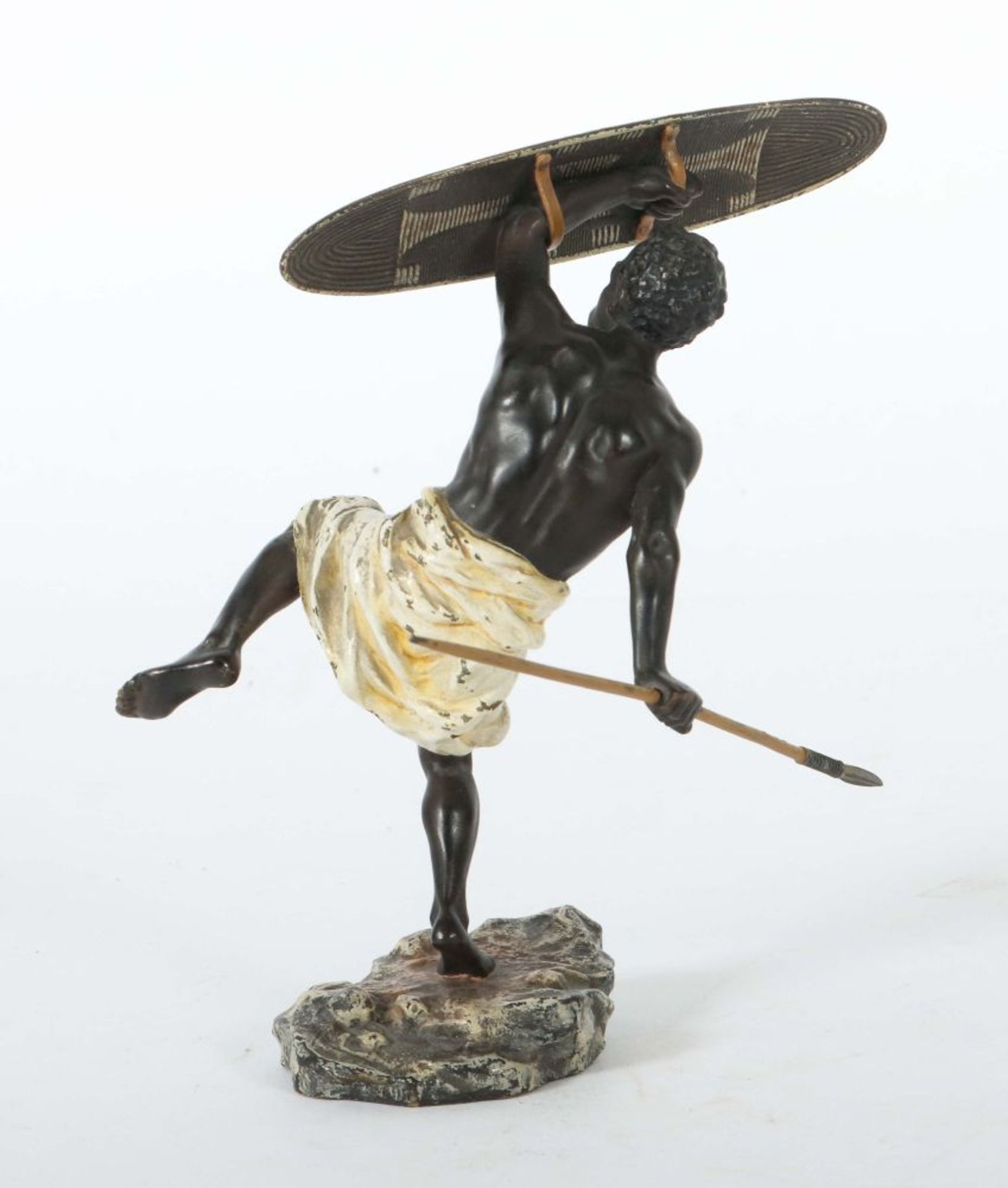 Afrikanischer Krieger Wiener Bronze, - Image 3 of 4