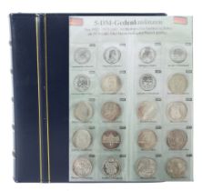 Münzalbum Sammlung von 22x 5 DM-Münzen