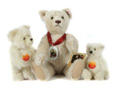 3 weiße Teddybären Steiff, 1990/2000er
