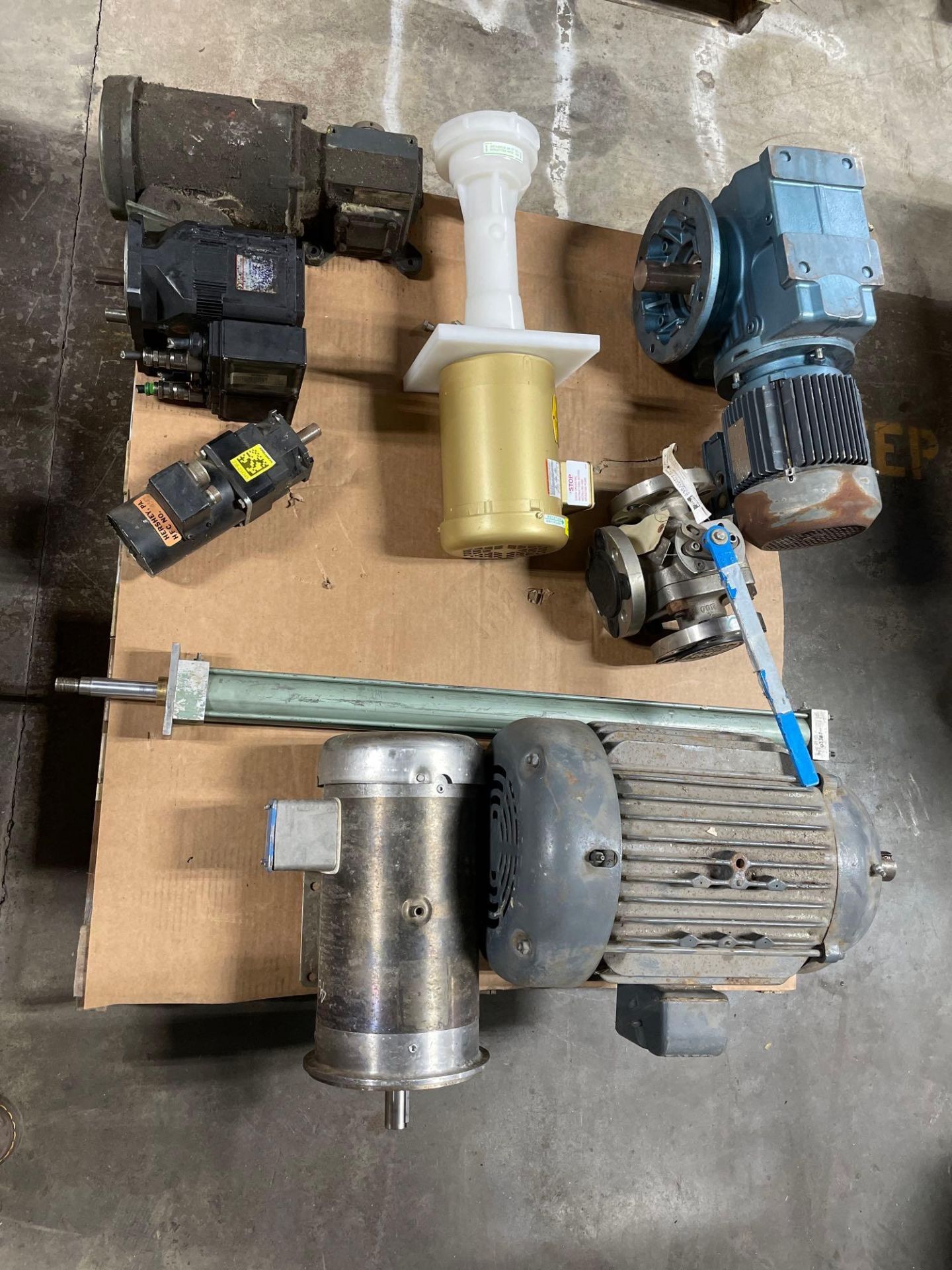 Pallet of Motors and Valve