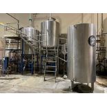 25 BBL Brewhouse, Mash Tun, Lauter Tun, Hot Liquor Tank, Bell & Gossett Shell / Tube Heat Exchanger
