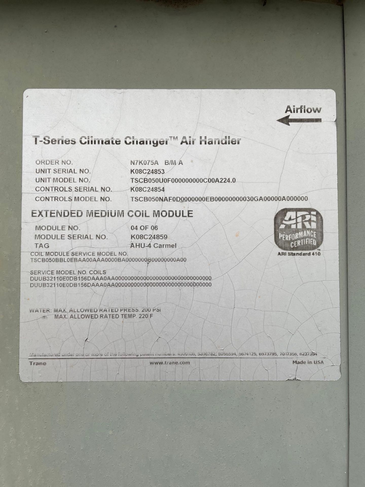 Trane T-Series Climate Changer Air Handler - Image 5 of 6