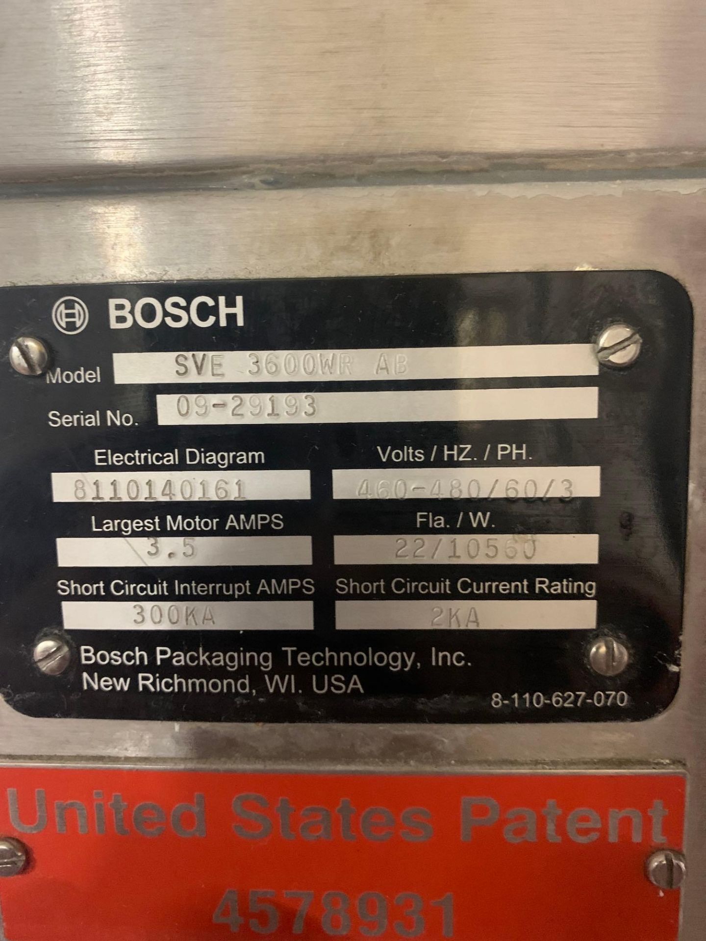 Bosch SVE 3600 WR Vertical Form, Fill, Seal Machine - Image 19 of 21