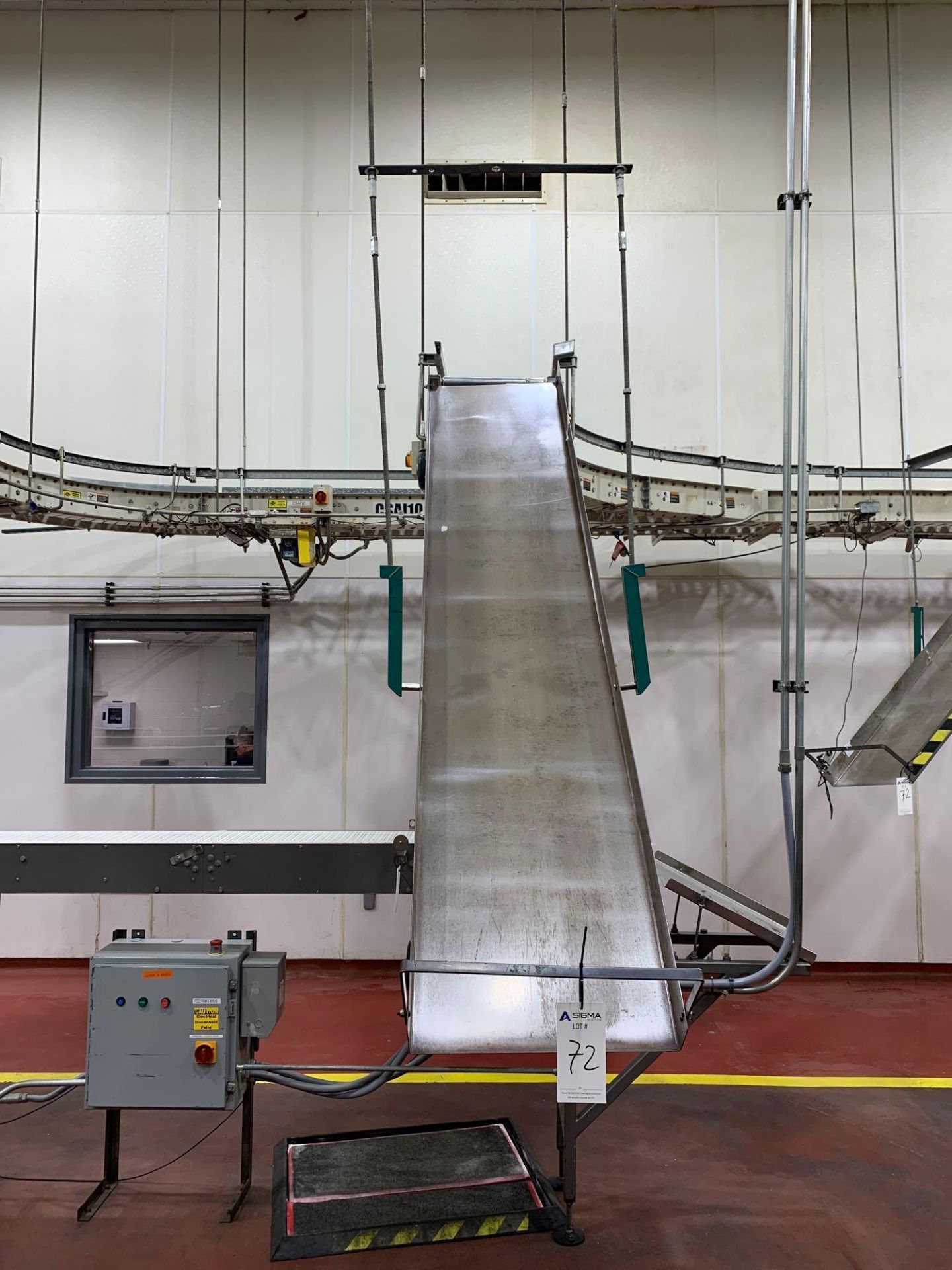 Ceiling Mounted Roller Conveyor with 3 Chutes - Image 6 of 13