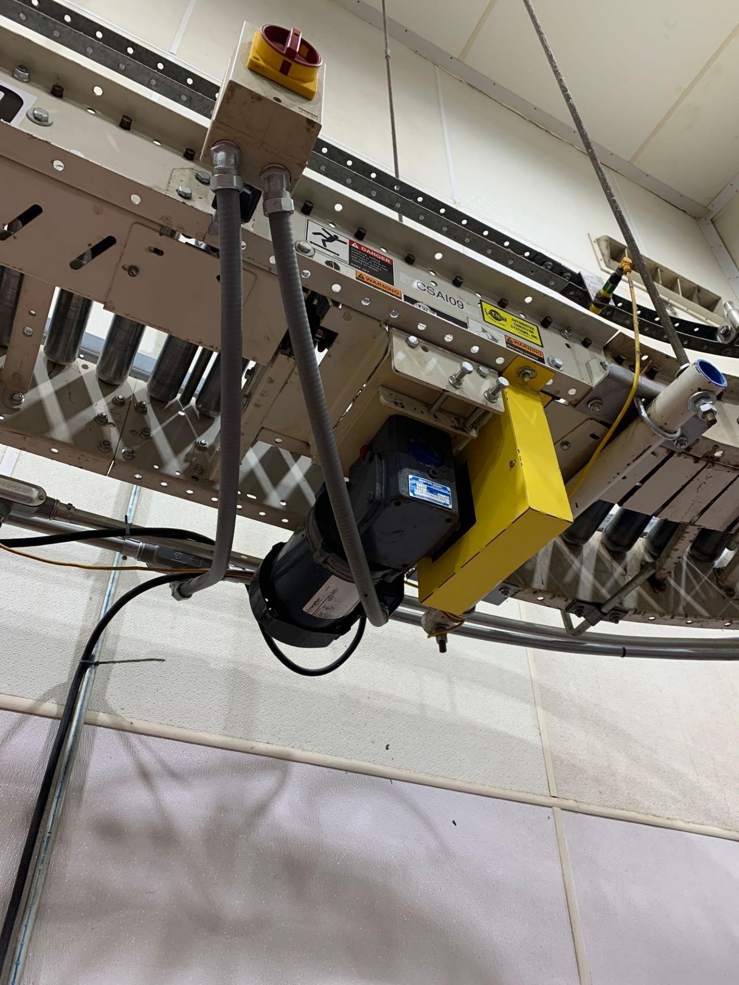 Ceiling Mounted Roller Conveyor with 3 Chutes - Image 10 of 13