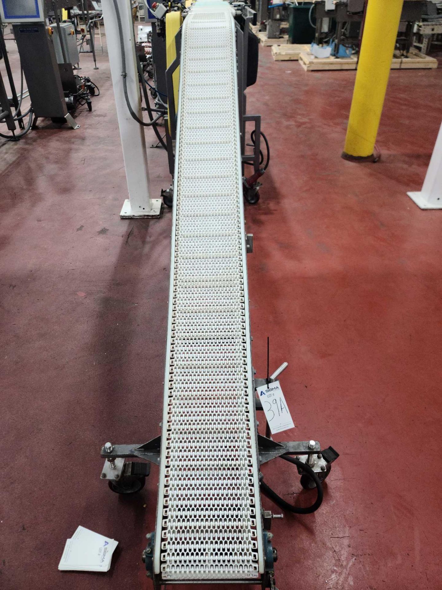 Multi-Conveyor 128"L x 10"W Plastic Mat-Top Incline Conveyor - Image 6 of 6