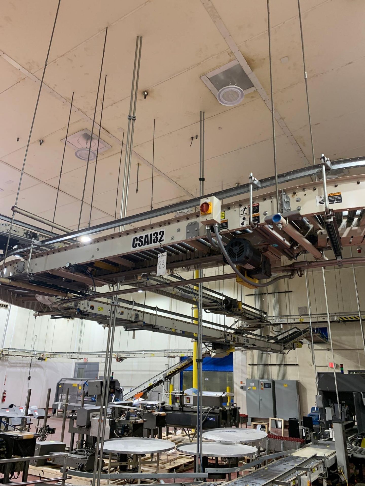 Curved Ceiling Mounted Roller Conveyor - Image 6 of 6