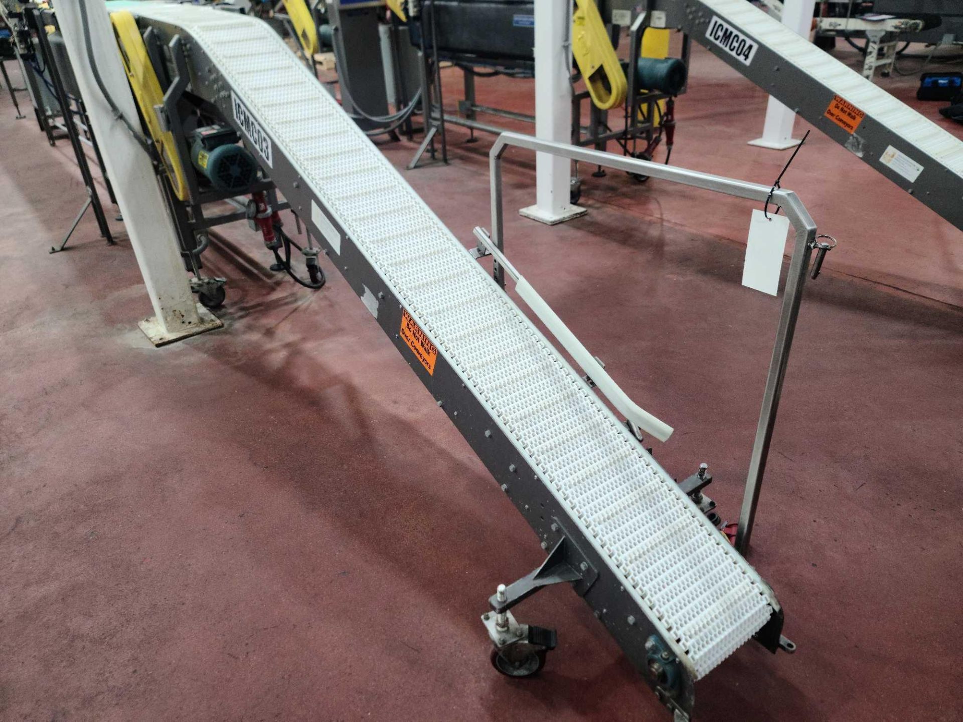 Multi-Conveyor 128"L x 10"W Plastic Mat-Top Incline Conveyor - Image 2 of 6