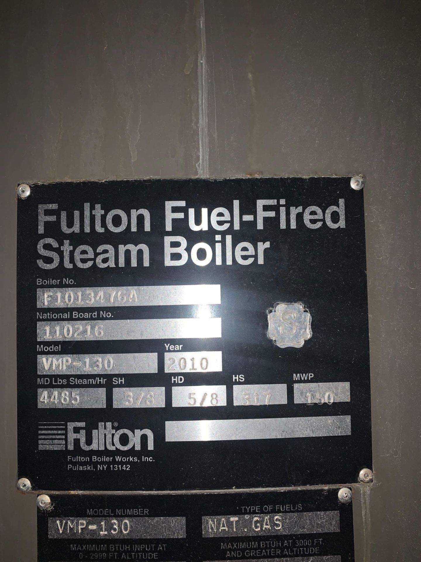 Fulton Fuel Fired Multi-Port Steam Boiler - Image 6 of 15