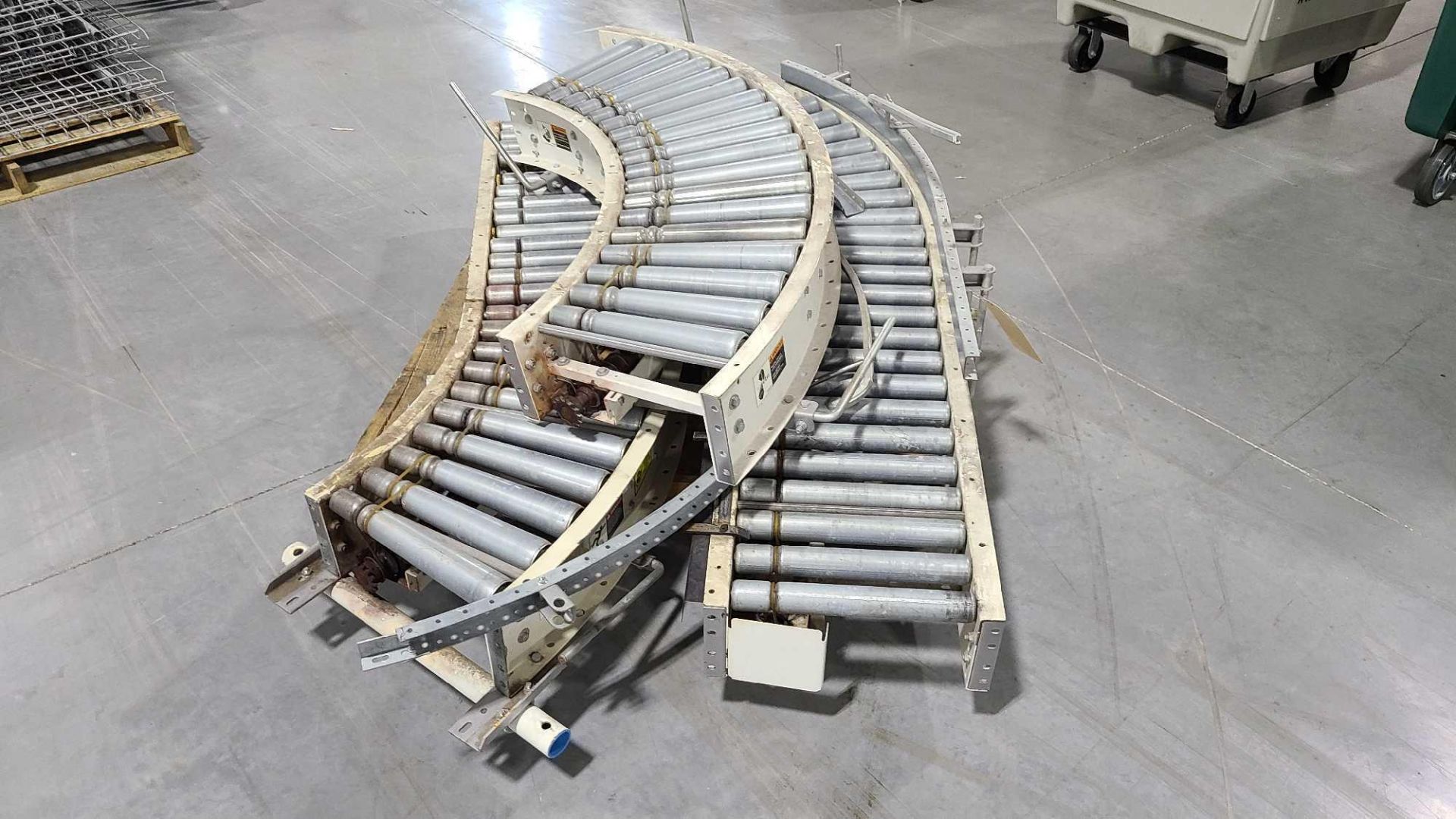 Lot of (4) Assorted ACS Roller Conveyors