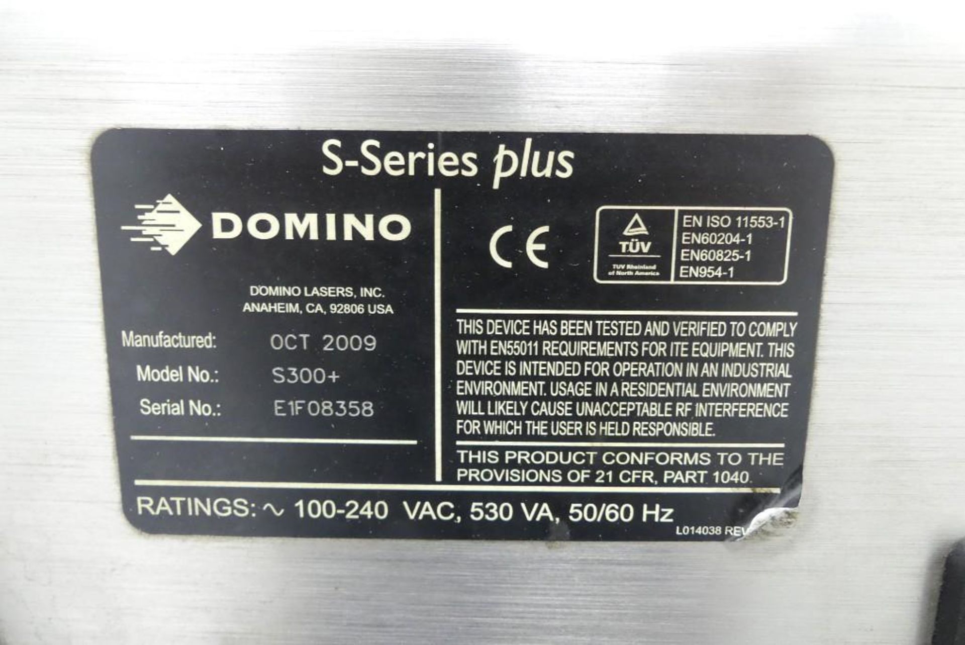 Domino S300 Plus Series Laser Coder - Image 8 of 9