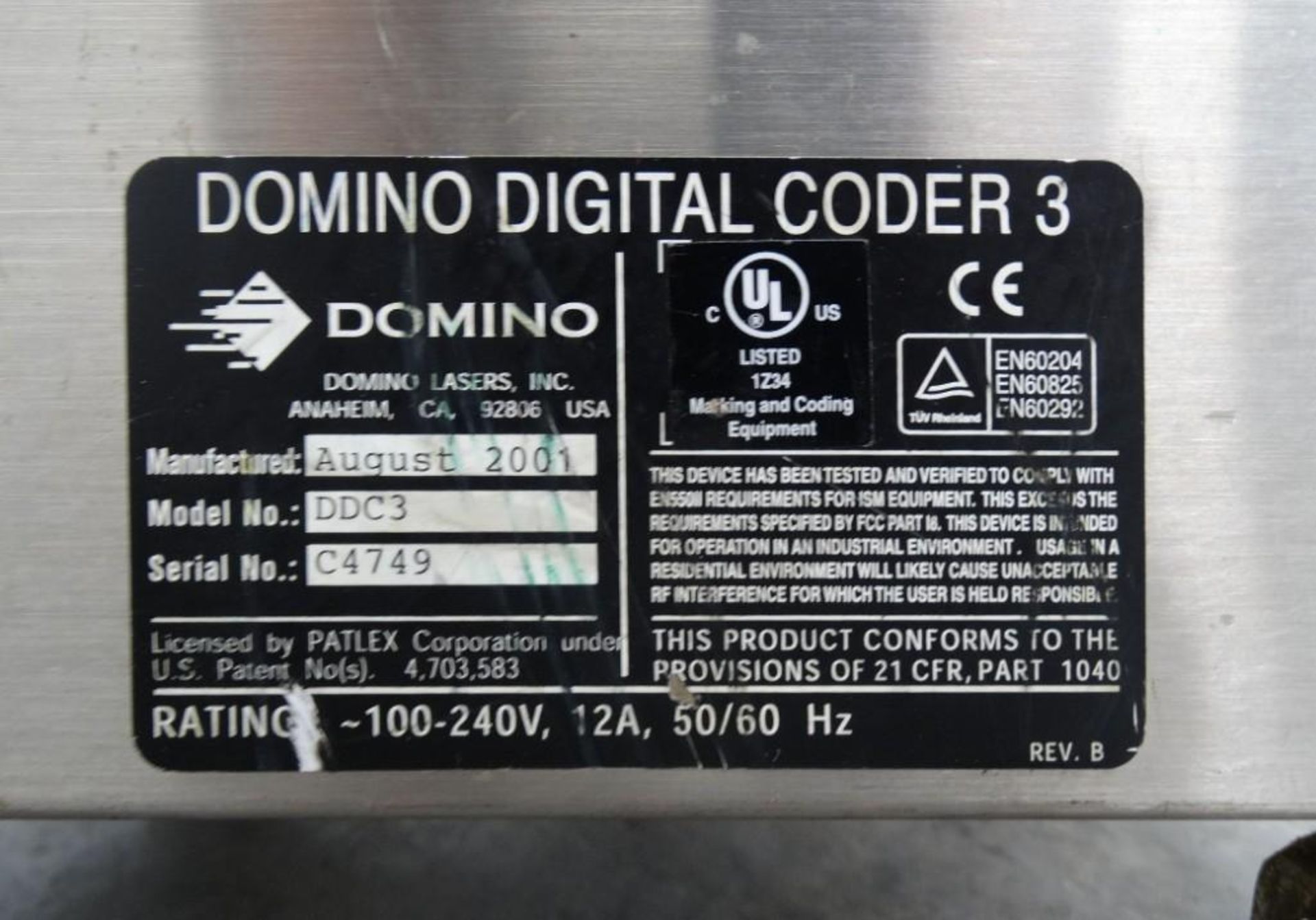 Domino DDC3 Digital Laser Coder - Image 8 of 8